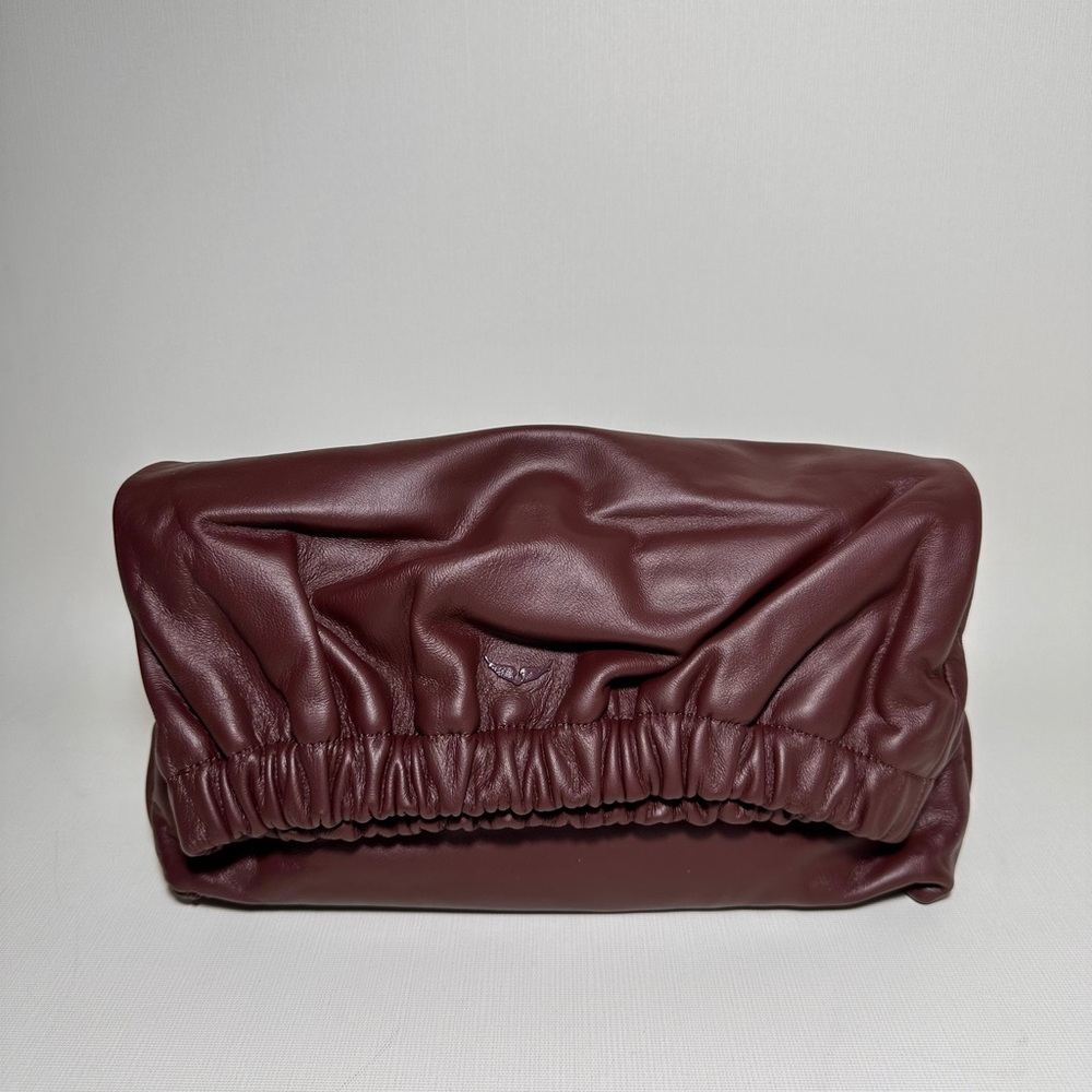 Zadig & Voltaire Rockyssime Shoulder Bag (Burgundy) - Picture 10 of 12